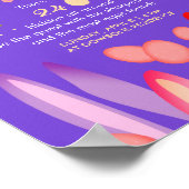 Ostereierjagd mit Bunnies auf Lila Party Poste Poster (Ecke)