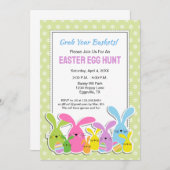 Ostereierjagd mit Bunnies Einladung (Vorne/Hinten)