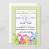 Ostereierjagd mit Bunnies Einladung (Vorne/Hinten)