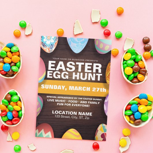 Ostereierjagd mit Ostereiern Flyer