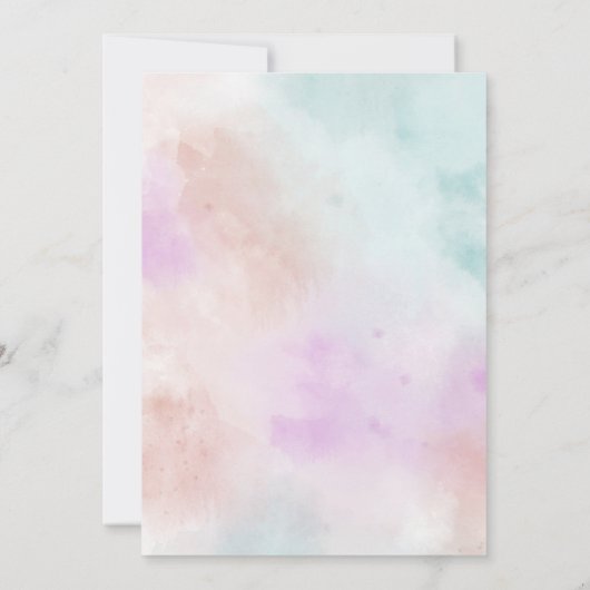 Ostereierjagd mit Pastel Wasserfarbe Einladung (Rückseite)