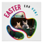 Ostereierjagd - Osterhase Poster (Vorderseite)