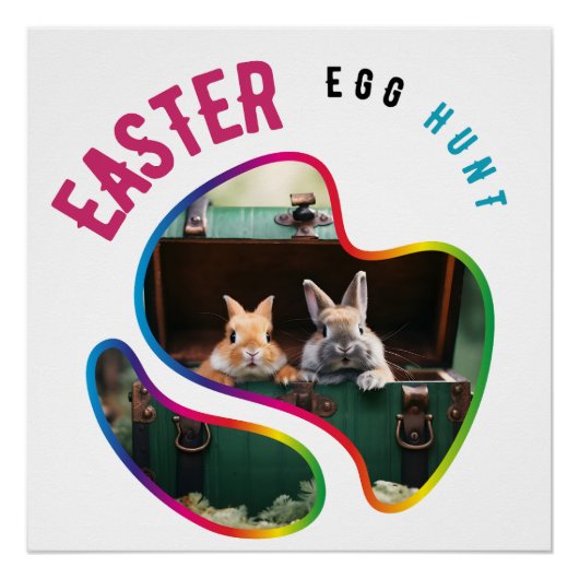 Ostereierjagd - Osterhase Poster (Vorderseite)