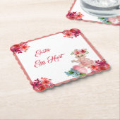 Ostereierjagd Rustikale Bunny Chick Blumenrahmen Untersetzer (angewinkelt)