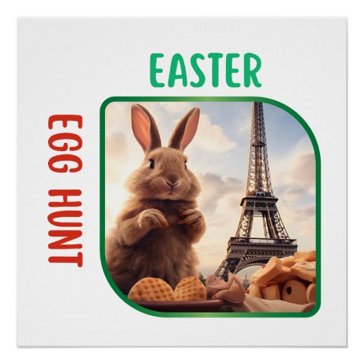 Ostereierjagd - Spaß Poster (Vorderseite)