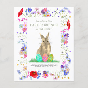 Ostereierjagd und Brunch Blumenbudget Flyer