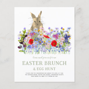 Ostereierjagd und Brunch Blumenbudget Flyer
