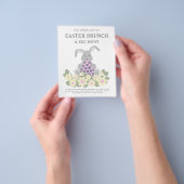 Ostereierjagd und Brunch Bunny Floral Flyer (Gruppe)