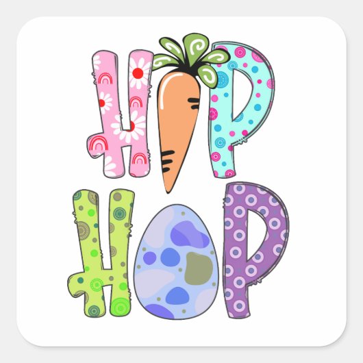 Ostereierjagd - Urlaub Quadratischer Aufkleber (Vorderseite)