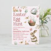 Ostereierjagd | Vintager Pastelloster Einladung (Stehend Vorderseite)