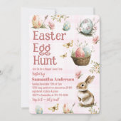 Ostereierjagd | Vintager Pastelloster Einladung (Vorderseite)
