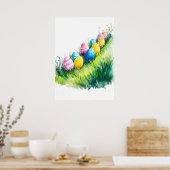 Ostereierjagd Wasserfarbe Poster (Küche)