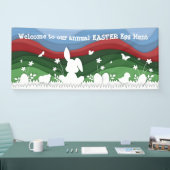Ostereierjagdzeichen, niedliche Tiere Banner (Messe)