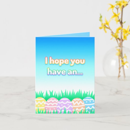 Ostereierkarte Karte (Gelbe Blume)