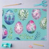 Ostereierkollage in hellen Farben Seidenpapier (Basteln)