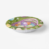 Ostereierkorb | Frühlings-Pastell-Wasserfarbe Pappteller (Gewinkelt)