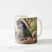 Ostereiermalerei - Wolf & Bunny Art Fun Kaffeetasse (VorderseiteRechts)