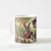 Ostereiermalerei - Wolf & Bunny Art Fun Kaffeetasse (Vorderseite Links)