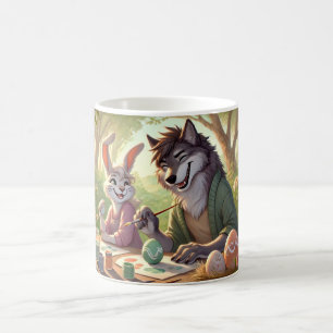 Ostereiermalerei - Wolf & Bunny Art Fun Kaffeetasse