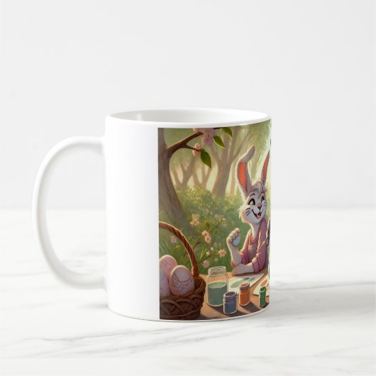 Ostereiermalerei - Wolf & Bunny Art Fun Kaffeetasse (Links)