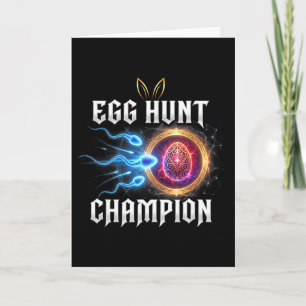 Ostereiersuche-Champion Lustiger Vater Ostern Schw Karte