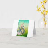 Ostereiersuche Karte (Gelbe Blume)