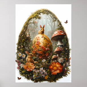 Ostereierwald Mauer Kunst Poster