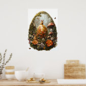Ostereierwald Mauer Kunst Poster (Küche)