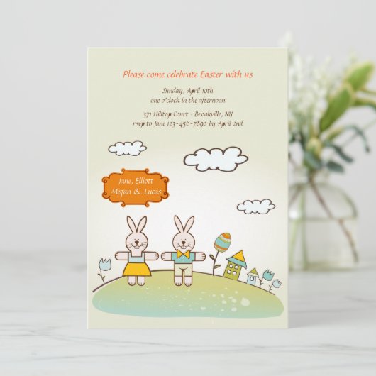 Ostereinladung Einladung (Stehend Vorderseite)