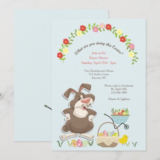 Ostereinladung Einladung (Vorne/Hinten)