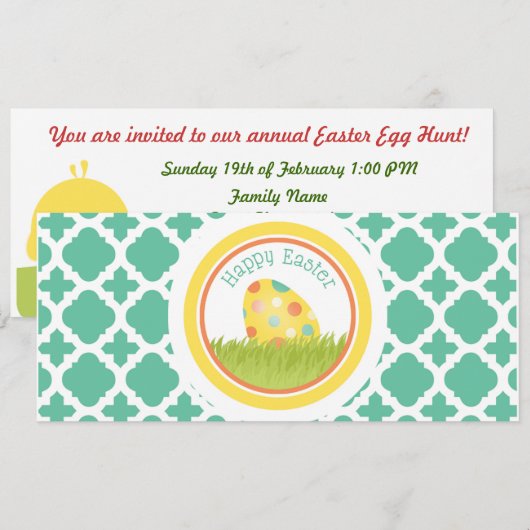 Ostereinladung Einladung (Vorne/Hinten)
