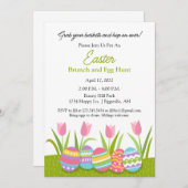 Ostereinladung für Brunch und Eierjagd Einladung (Vorne/Hinten)