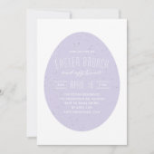 Ostereinladung für geplagte Eizellen - Lavendel Einladung (Vorderseite)