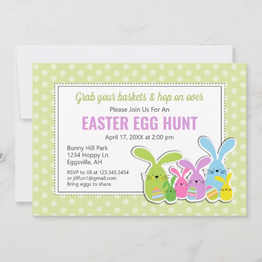 Ostereinladung mit einer Menschenmenge von Bräuche Einladung (Vorderseite)