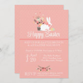 Ostereinladung, Ostereierjagd Einladung (Vorne/Hinten)