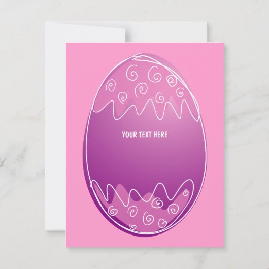 Ostereinladung zum Party Einladung (Rückseite)