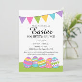 Ostereinladung zur Eizelljagd oder zum Brunch Einladung (Stehend Vorderseite)