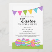 Ostereinladung zur Eizelljagd oder zum Brunch Einladung (Vorne/Hinten)