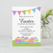 Ostereinladung zur Eizelljagd oder zum Brunch Einladung (Stehend Vorderseite)