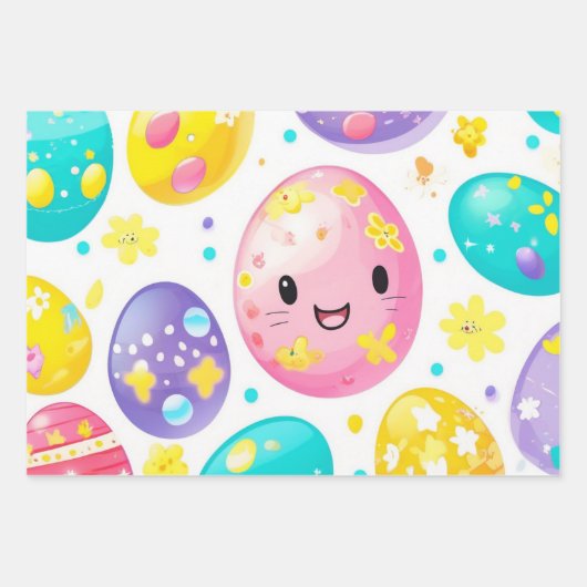 Ostereis-Wrap Geschenkpapier Set (Vorderseite 2)