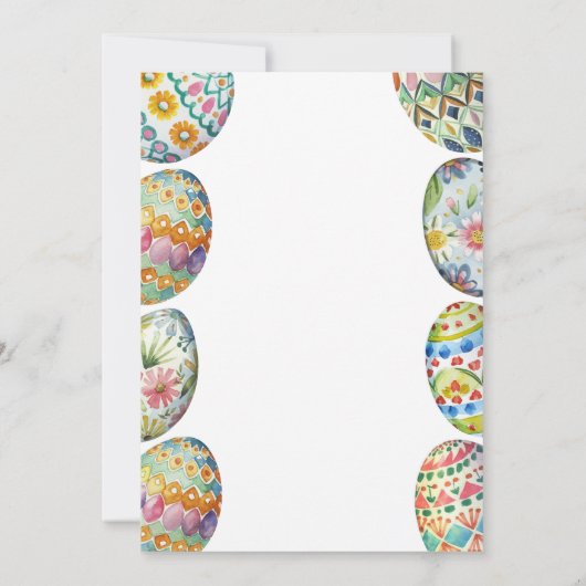 Ostereisjagd & Brunch Farbiger Korb Einladung (Rückseite)