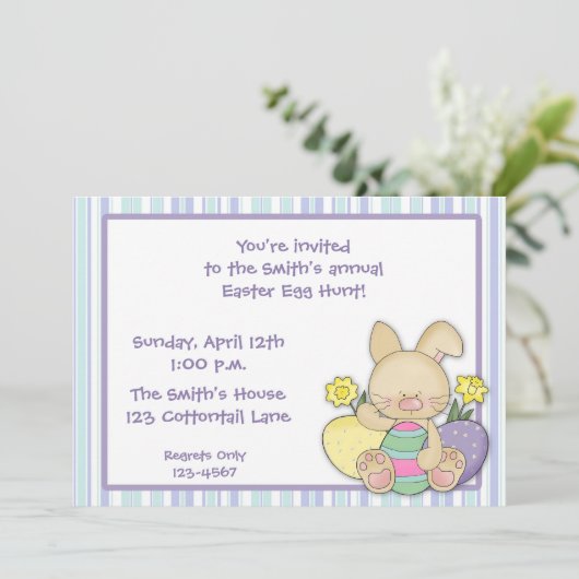 Ostereisjagd Einladung (Stehend Vorderseite)