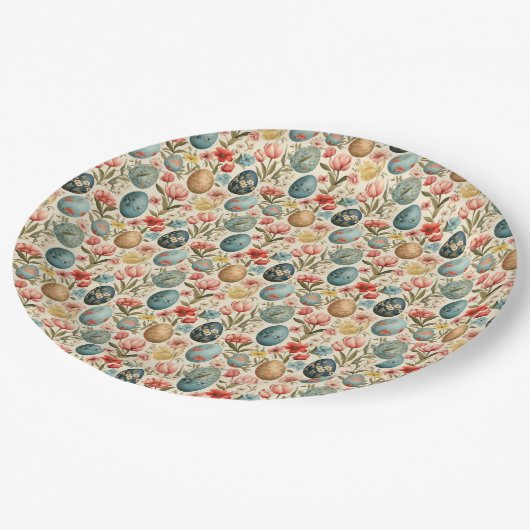 Ostereleganz Pappteller (Schrägansicht)