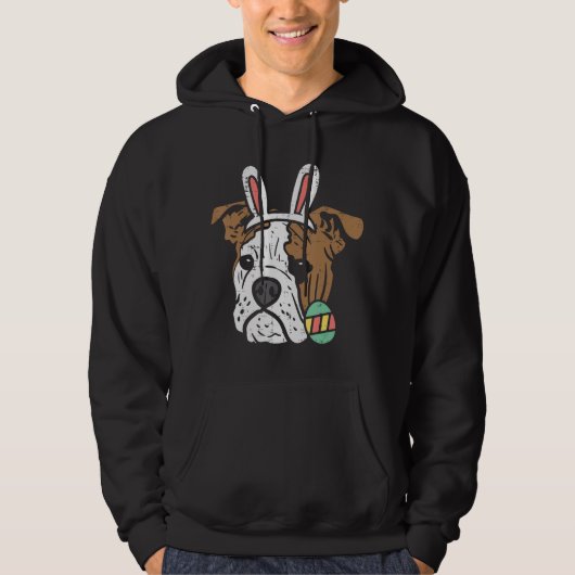 Osterenglische Bulldog Bunny Dog Lover Owner Men W Hoodie (Vorderseite)