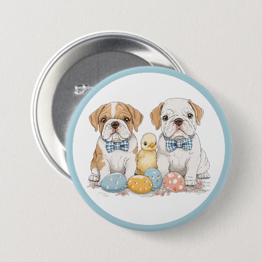 Osterenglische Bulldogs Button (Vorne & Hinten)