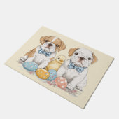 Osterenglische Bulldogs Fußmatte (Schrägansicht)