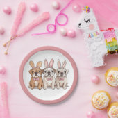 Osterenglische Bulldogs Pappteller (Party)