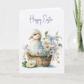 Osterente im Korb Karte (Vorderseite)