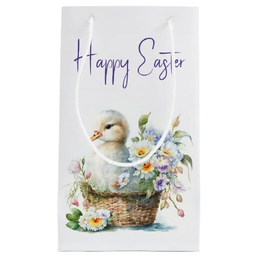 Osterente im Korb Kleine Geschenktüte (Vorderseite)