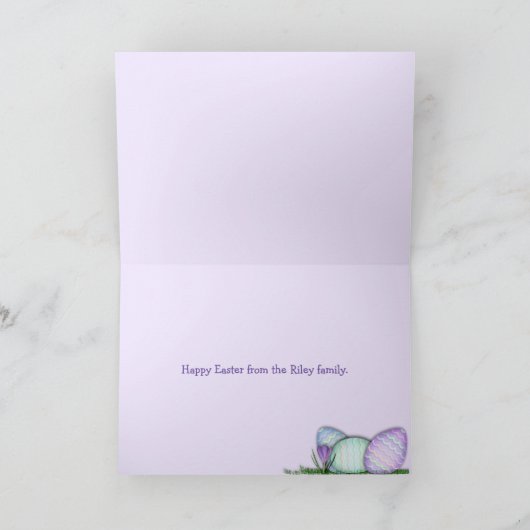 Osterente mit Eiern Feiertagskarte (Innenseite)